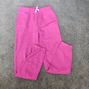 Joe Fresh Active Girls Jogger Size 7 - 8 Pink Cotton Blend Barbiecore Fitness